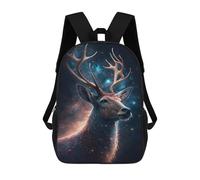 sinyumoney Sacs À Dos Imprimés En 3D Pour Enfants Galactic Deer Portrait -1 Sacs À Dos Tendance Et Décontractés, Sacs De Voyage Mignons, Sacs À Dos Décontractés Pour Garçons Et Filles