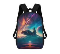 sinyumoney Sacs À Dos Imprimés En 3D Pour Enfants Galactic Odyssey Spaceship in Nebula : Sac À Dos Scolaire Mignon Pour Garçons, Idéal Pour Les Activités De Plein Air Et Les Sorties Au Collège 17inch