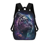 sinyumoney Sacs À Dos Imprimés En 3D Pour Enfants Galactic Tiger Portrait-2 Sacs À Dos Scolaires Garçon Fille Avec Grandes Poches Pour Enfants 17inch
