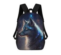 sinyumoney Sacs À Dos Imprimés En 3D Pour Enfants Galactic Wolf Portrait -16 Sacs À Dos Scolaires Garçon Fille Avec Grandes Poches Pour Enfants 17inch