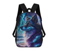 sinyumoney Sacs À Dos Imprimés En 3D Pour Enfants Galactic Wolf Portrait -35 Sacs À Dos Tendance Et Décontractés, Sacs De Voyage Mignons, Sacs À Dos Décontractés Pour Garçons Et Filles