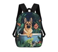sinyumoney Sacs À Dos Imprimés En 3D Pour Enfants German Shepherd in A Bathub : Sac À Dos Scolaire Mignon Pour Garçons, Idéal Pour Les Activités De Plein Air Et Les Sorties Au Collège 17inch