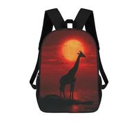 sinyumoney Sacs À Dos Imprimés En 3D Pour Enfants Giraffe Sunset Vista : Sac À Dos Scolaire Mignon Pour Garçons, Idéal Pour Les Activités De Plein Air Et Les Sorties Au Collège 17inch
