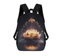 sinyumoney Sacs À Dos Imprimés En 3D Pour Enfants Glowing Lotus Reflection Sacs À Dos Tendance Et Décontractés, Sacs De Voyage Mignons, Sacs À Dos Décontractés Pour Garçons Et Filles