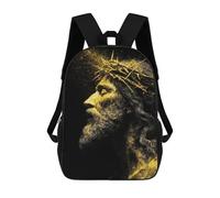 sinyumoney Sacs À Dos Imprimés En 3D Pour Enfants Golden Crown of Thorns -2 Sacs À Dos Scolaires Garçon Fille Avec Grandes Poches Pour Enfants 17inch