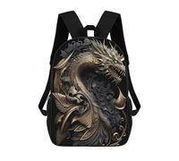 sinyumoney Sacs À Dos Imprimés En 3D Pour Enfants Golden Emperor Dragon Sacs À Dos Tendance Et Décontractés, Sacs De Voyage Mignons, Sacs À Dos Décontractés Pour Garçons Et Filles