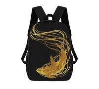 sinyumoney Sacs À Dos Imprimés En 3D Pour Enfants Golden Killer Whale : Sac À Dos Scolaire Mignon Pour Garçons, Idéal Pour Les Activités De Plein Air Et Les Sorties Au Collège 17inch
