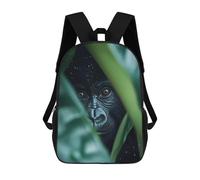 sinyumoney Sacs À Dos Imprimés En 3D Pour Enfants Gorilla in The Jungle : Sac À Dos Scolaire Mignon Pour Garçons, Idéal Pour Les Activités De Plein Air Et Les Sorties Au Collège 17inch
