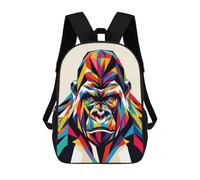sinyumoney Sacs À Dos Imprimés En 3D Pour Enfants Gorilla Wpap Pop Art : Sac À Dos Scolaire Mignon Pour Garçons, Idéal Pour Les Activités De Plein Air Et Les Sorties Au Collège 17inch