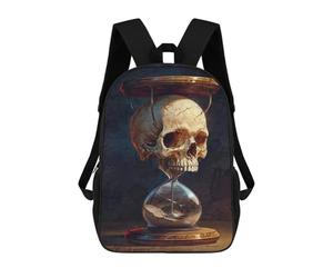 sinyumoney Sacs À Dos Imprimés En 3D Pour Enfants Gothic Skull in Sand Timer Sacs À Dos Tendance Et Décontractés, Sacs De Voyage Mignons, Sacs À Dos Décontractés Pour Garçons Et Filles