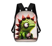 sinyumoney Sacs À Dos Imprimés En 3D Pour Enfants Green Spiky Monster Toy : Sac À Dos Scolaire Mignon Pour Garçons, Idéal Pour Les Activités De Plein Air Et Les Sorties Au Collège 17inch