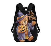 sinyumoney Sacs À Dos Imprimés En 3D Pour Enfants Halloween Teddy Bear Sacs À Dos Scolaires Garçon Fille Avec Grandes Poches Pour Enfants 17inch