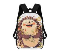 sinyumoney Sacs À Dos Imprimés En 3D Pour Enfants Happy Hedgehog with Flowers Illustration Sacs À Dos Tendance Et Décontractés, Sacs De Voyage Mignons, Sacs À Dos Décontractés Pour Garçons Et Filles