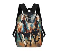 sinyumoney Sacs À Dos Imprimés En 3D Pour Enfants Horeses Brothers : Sac À Dos Scolaire Mignon Pour Garçons, Idéal Pour Les Activités De Plein Air Et Les Sorties Au Collège 17inch