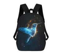 sinyumoney Sacs À Dos Imprimés En 3D Pour Enfants Hummingbird in Stardust : Sac À Dos Scolaire Mignon Pour Garçons, Idéal Pour Les Activités De Plein Air Et Les Sorties Au Collège 17inch