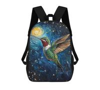 sinyumoney Sacs À Dos Imprimés En 3D Pour Enfants Hummingbird Night Sky Painting Sacs À Dos Tendance Et Décontractés, Sacs De Voyage Mignons, Sacs À Dos Décontractés Pour Garçons Et Filles