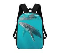 sinyumoney Sacs À Dos Imprimés En 3D Pour Enfants Humpback Whale Underwater : Sac À Dos Scolaire Mignon Pour Garçons, Idéal Pour Les Activités De Plein Air Et Les Sorties Au Collège 17inch