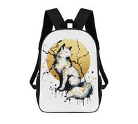 sinyumoney Sacs À Dos Imprimés En 3D Pour Enfants Ink Kitsune : Sac À Dos Scolaire Mignon Pour Garçons, Idéal Pour Les Activités De Plein Air Et Les Sorties Au Collège 17inch