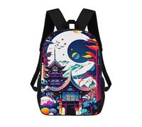 sinyumoney Sacs À Dos Imprimés En 3D Pour Enfants Japan Temple Abstract : Sac À Dos Scolaire Mignon Pour Garçons, Idéal Pour Les Activités De Plein Air Et Les Sorties Au Collège 17inch