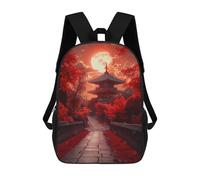 sinyumoney Sacs À Dos Imprimés En 3D Pour Enfants Japanese Pagoda Sunset : Sac À Dos Scolaire Mignon Pour Garçons, Idéal Pour Les Activités De Plein Air Et Les Sorties Au Collège 17inch