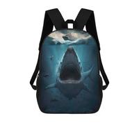 sinyumoney Sacs À Dos Imprimés En 3D Pour Enfants Jaws The Giant Shark : Sac À Dos Scolaire Mignon Pour Garçons, Idéal Pour Les Activités De Plein Air Et Les Sorties Au Collège 17inch
