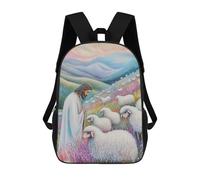 sinyumoney Sacs À Dos Imprimés En 3D Pour Enfants Jesus And Lambs : Sac À Dos Scolaire Mignon Pour Garçons, Idéal Pour Les Activités De Plein Air Et Les Sorties Au Collège 17inch