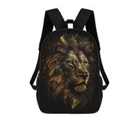 sinyumoney Sacs À Dos Imprimés En 3D Pour Enfants Lion Gold Black Sacs À Dos Tendance Et Décontractés, Sacs De Voyage Mignons, Sacs À Dos Décontractés Pour Garçons Et Filles