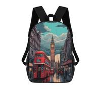 sinyumoney Sacs À Dos Imprimés En 3D Pour Enfants London Is Calling : Sac À Dos Scolaire Mignon Pour Garçons, Idéal Pour Les Activités De Plein Air Et Les Sorties Au Collège 17inch