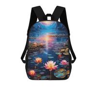 sinyumoney Sacs À Dos Imprimés En 3D Pour Enfants Lotus Flower at Sunset Sacs À Dos Tendance Et Décontractés, Sacs De Voyage Mignons, Sacs À Dos Décontractés Pour Garçons Et Filles