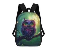 sinyumoney Sacs À Dos Imprimés En 3D Pour Enfants Magical Forest Owl Artwork Sacs À Dos Tendance Et Décontractés, Sacs De Voyage Mignons, Sacs À Dos Décontractés Pour Garçons Et Filles