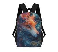 sinyumoney Sacs À Dos Imprimés En 3D Pour Enfants Magical Fox Artwork Sacs À Dos Scolaires Garçon Fille Avec Grandes Poches Pour Enfants 17inch
