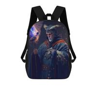 sinyumoney Sacs À Dos Imprimés En 3D Pour Enfants Magical Guardian with Feathered Companion Sacs À Dos Scolaires Garçon Fille Avec Grandes Poches Pour Enfants 17inch