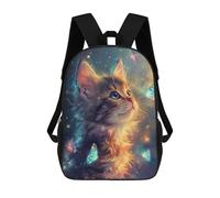 sinyumoney Sacs À Dos Imprimés En 3D Pour Enfants Magical Kitten with Butterflies Sacs À Dos Tendance Et Décontractés, Sacs De Voyage Mignons, Sacs À Dos Décontractés Pour Garçons Et Filles