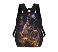 sinyumoney Sacs À Dos Imprimés En 3D Pour Enfants Magical Swirling Cat Art : Sac À Dos Scolaire Mignon Pour Garçons, Idéal Pour Les Activités De Plein Air Et Les Sorties Au Collège 17inch