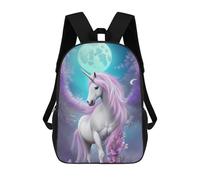 sinyumoney Sacs À Dos Imprimés En 3D Pour Enfants Magical Unicorn Night Sacs À Dos Scolaires Garçon Fille Avec Grandes Poches Pour Enfants 17inch
