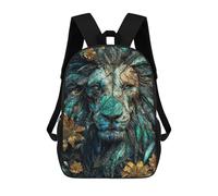 sinyumoney Sacs À Dos Imprimés En 3D Pour Enfants Majestic Lion Kintsugi Art : Sac À Dos Scolaire Mignon Pour Garçons, Idéal Pour Les Activités De Plein Air Et Les Sorties Au Collège 17inch