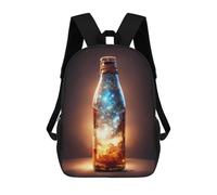 sinyumoney Sacs À Dos Imprimés En 3D Pour Enfants Milky Way in A Bottle Sacs À Dos Scolaires Garçon Fille Avec Grandes Poches Pour Enfants 17inch