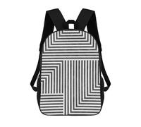sinyumoney Sacs À Dos Imprimés En 3D Pour Enfants Minimalist Lines 04 : Sac À Dos Scolaire Mignon Pour Garçons, Idéal Pour Les Activités De Plein Air Et Les Sorties Au Collège 17inch
