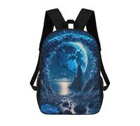 sinyumoney Sacs À Dos Imprimés En 3D Pour Enfants Moonlit Floral Archway Sacs À Dos Scolaires Garçon Fille Avec Grandes Poches Pour Enfants 17inch