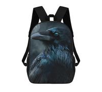 sinyumoney Sacs À Dos Imprimés En 3D Pour Enfants Moonlit Raven Portrait Sacs À Dos Tendance Et Décontractés, Sacs De Voyage Mignons, Sacs À Dos Décontractés Pour Garçons Et Filles