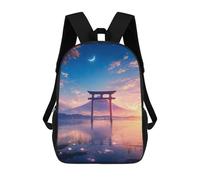 sinyumoney Sacs À Dos Imprimés En 3D Pour Enfants Mount Fuji Torii Gate Sacs À Dos Scolaires Garçon Fille Avec Grandes Poches Pour Enfants 17inch