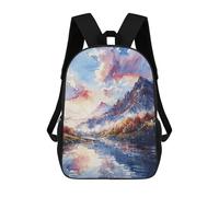 sinyumoney Sacs À Dos Imprimés En 3D Pour Enfants Mountain Sunset : Sac À Dos Scolaire Mignon Pour Garçons, Idéal Pour Les Activités De Plein Air Et Les Sorties Au Collège 17inch