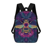 sinyumoney Sacs À Dos Imprimés En 3D Pour Enfants Mystic Neon Bee : Sac À Dos Scolaire Mignon Pour Garçons, Idéal Pour Les Activités De Plein Air Et Les Sorties Au Collège 17inch