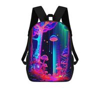 sinyumoney Sacs À Dos Imprimés En 3D Pour Enfants Neon Forest Fantasy -1 Sacs À Dos Scolaires Garçon Fille Avec Grandes Poches Pour Enfants 17inch