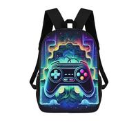 sinyumoney Sacs À Dos Imprimés En 3D Pour Enfants Neon Gaming Controller Artwork-9 Sacs À Dos Scolaires Garçon Fille Avec Grandes Poches Pour Enfants 17inch
