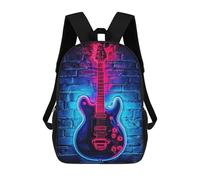 sinyumoney Sacs À Dos Imprimés En 3D Pour Enfants Neon Guitar Wall Art : Sac À Dos Scolaire Mignon Pour Garçons, Idéal Pour Les Activités De Plein Air Et Les Sorties Au Collège 17inch