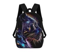 sinyumoney Sacs À Dos Imprimés En 3D Pour Enfants Neon Panther Portrait -1 Sacs À Dos Scolaires Garçon Fille Avec Grandes Poches Pour Enfants 17inch