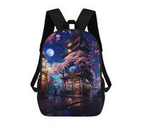sinyumoney Sacs À Dos Imprimés En 3D Pour Enfants Neon Tokyo Sakura Store : Sac À Dos Scolaire Mignon Pour Garçons, Idéal Pour Les Activités De Plein Air Et Les Sorties Au Collège 17inch