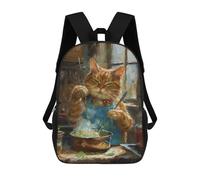 sinyumoney Sacs À Dos Imprimés En 3D Pour Enfants Orange Tabby Cat Cooking Sacs À Dos Tendance Et Décontractés, Sacs De Voyage Mignons, Sacs À Dos Décontractés Pour Garçons Et Filles