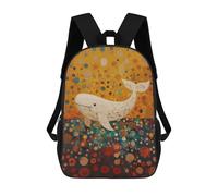 sinyumoney Sacs À Dos Imprimés En 3D Pour Enfants Original White Wale : Sac À Dos Scolaire Mignon Pour Garçons, Idéal Pour Les Activités De Plein Air Et Les Sorties Au Collège 17inch